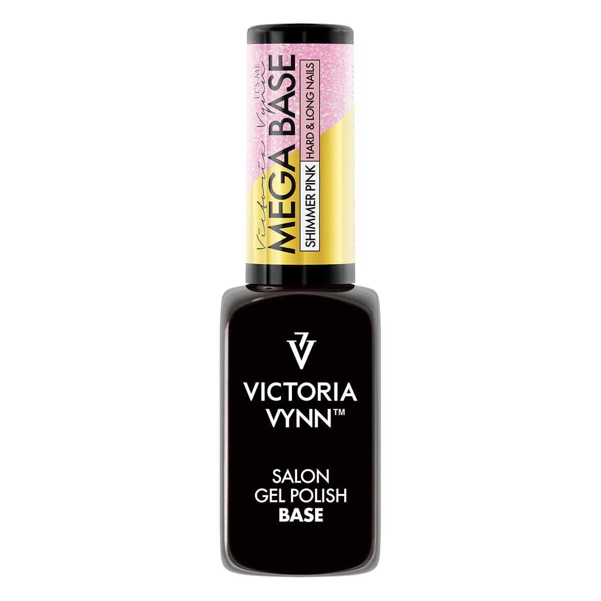 Mega Base Shimmer Pink - kolor na tipie, rozowy brokat Victoria Vynn Mega Base 8 ml