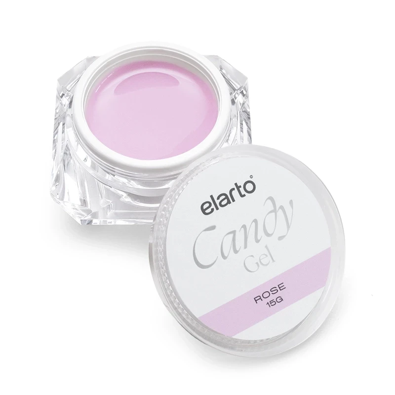 Elarto Candy Rose kryjący róż żel budujący 15g do frencha