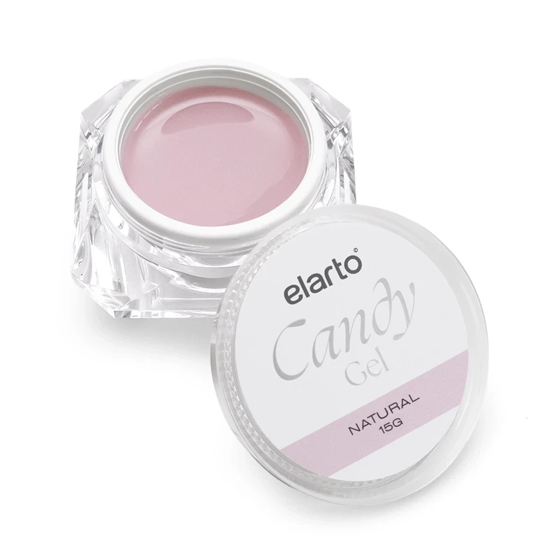 Elarto Candy Natural żel budujący beżowo-różowy kamuflaż 15g