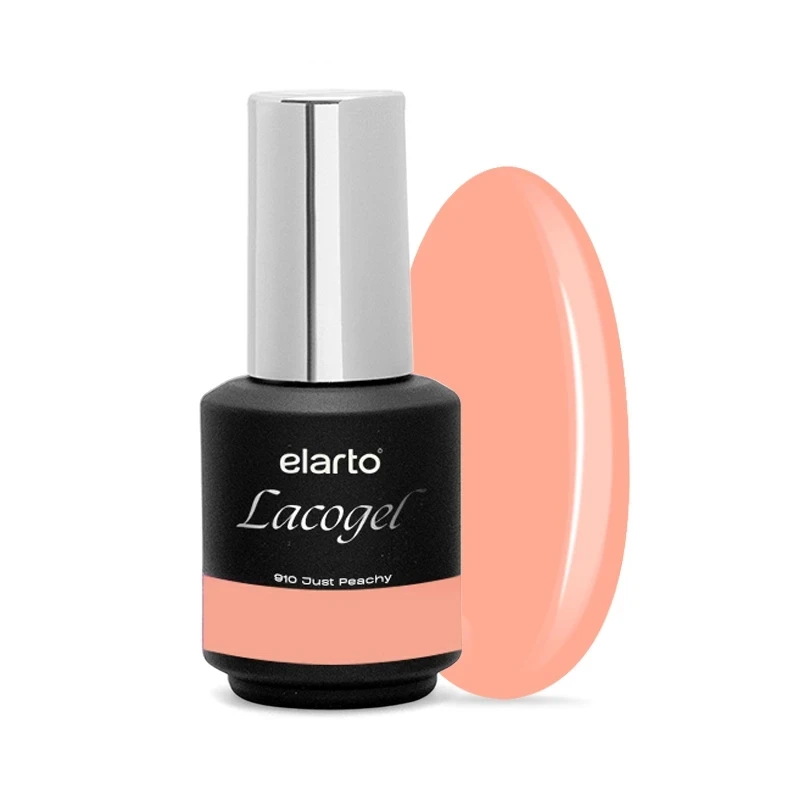 Elarto Lacogel Just Peachy nr 910 7 ml - kremowy lakier hybrydowy, ciepły brzoskwiniowy pastel