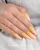 Makear S64 - żółty rozświetlony lakier z białymi drobinami konfetti, manicure hybrydowy, 8 ml