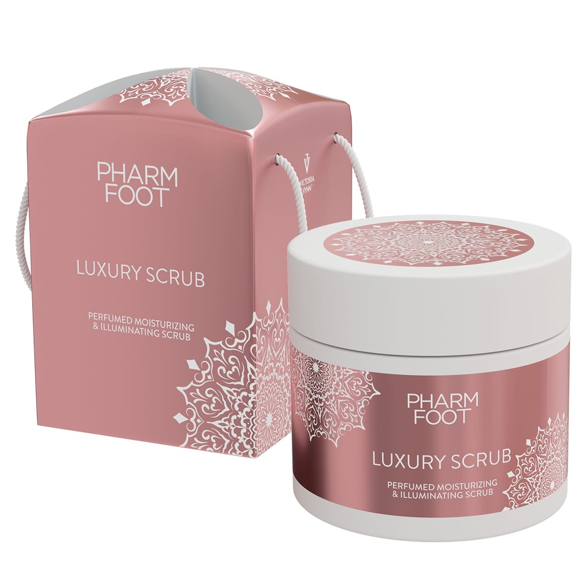 Pharm Foot Luxury Scrub 200 g - zestaw perfumowanego peelingu Victoria Vynn do stóp, dłoni i ciała