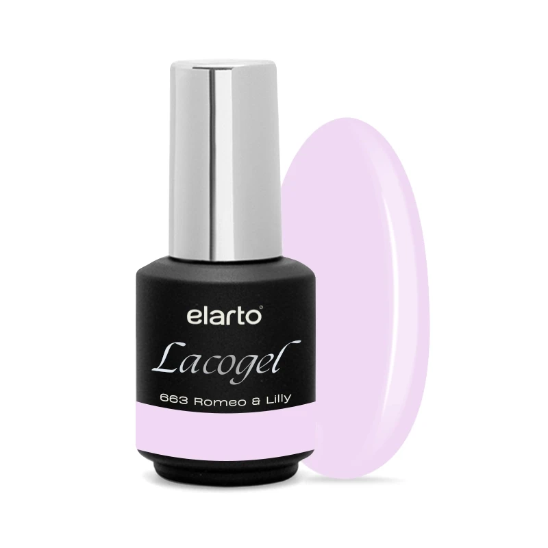 Elarto Lacogel Romeo & Lilly nr 663 7ml - kremowy lakier hybrydowy, pastelowy liliowy