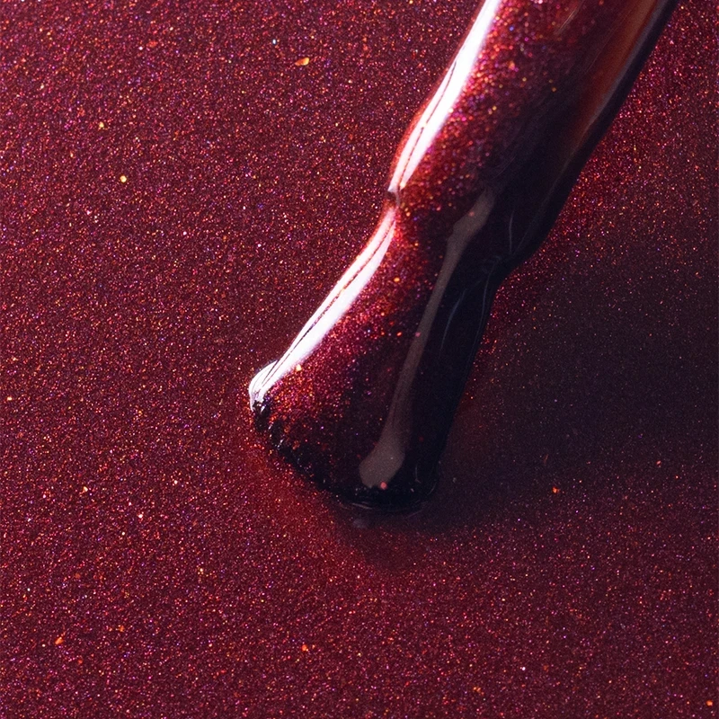 Lacogel Coopery Crimson nr 818S - zbliżenie na bordo z lustrzanym, miedzianym metalicznym połyskiem