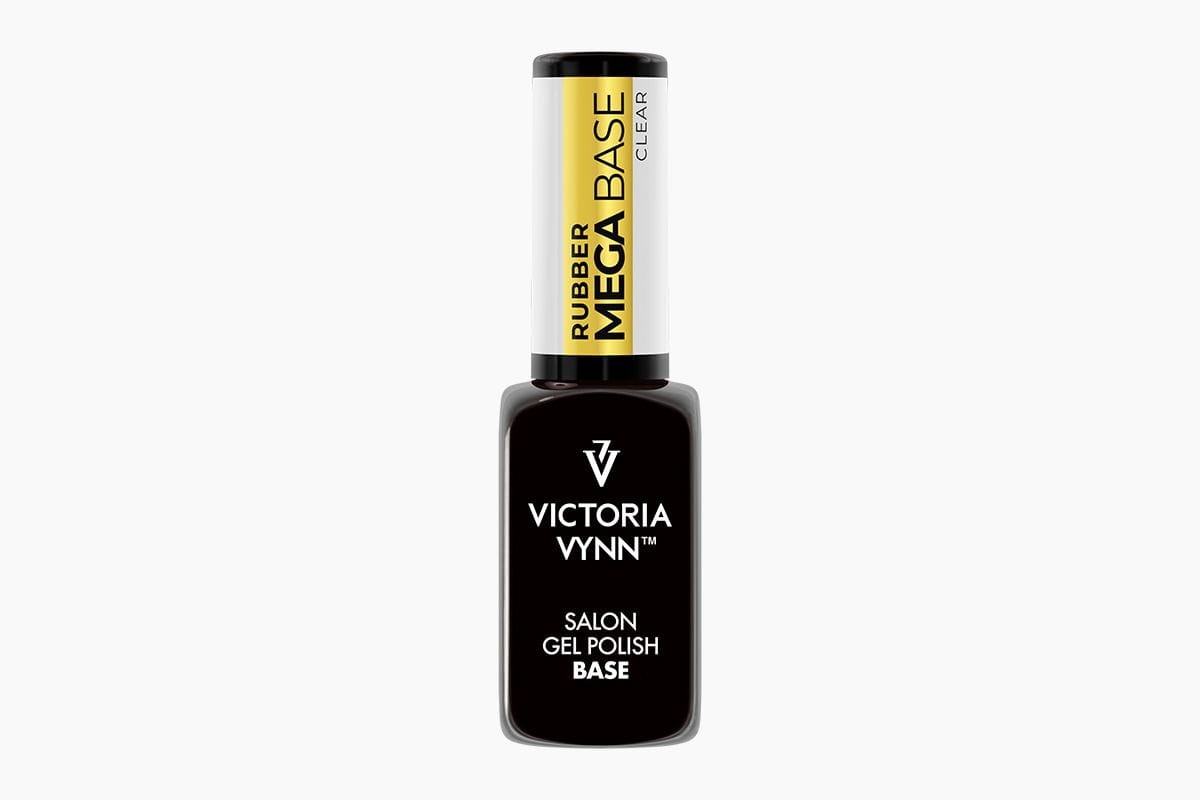Mega Base Clear 8 ml - czarna buteleczka Victoria Vynn Rubber Mega Base z żółtą nakrętką
