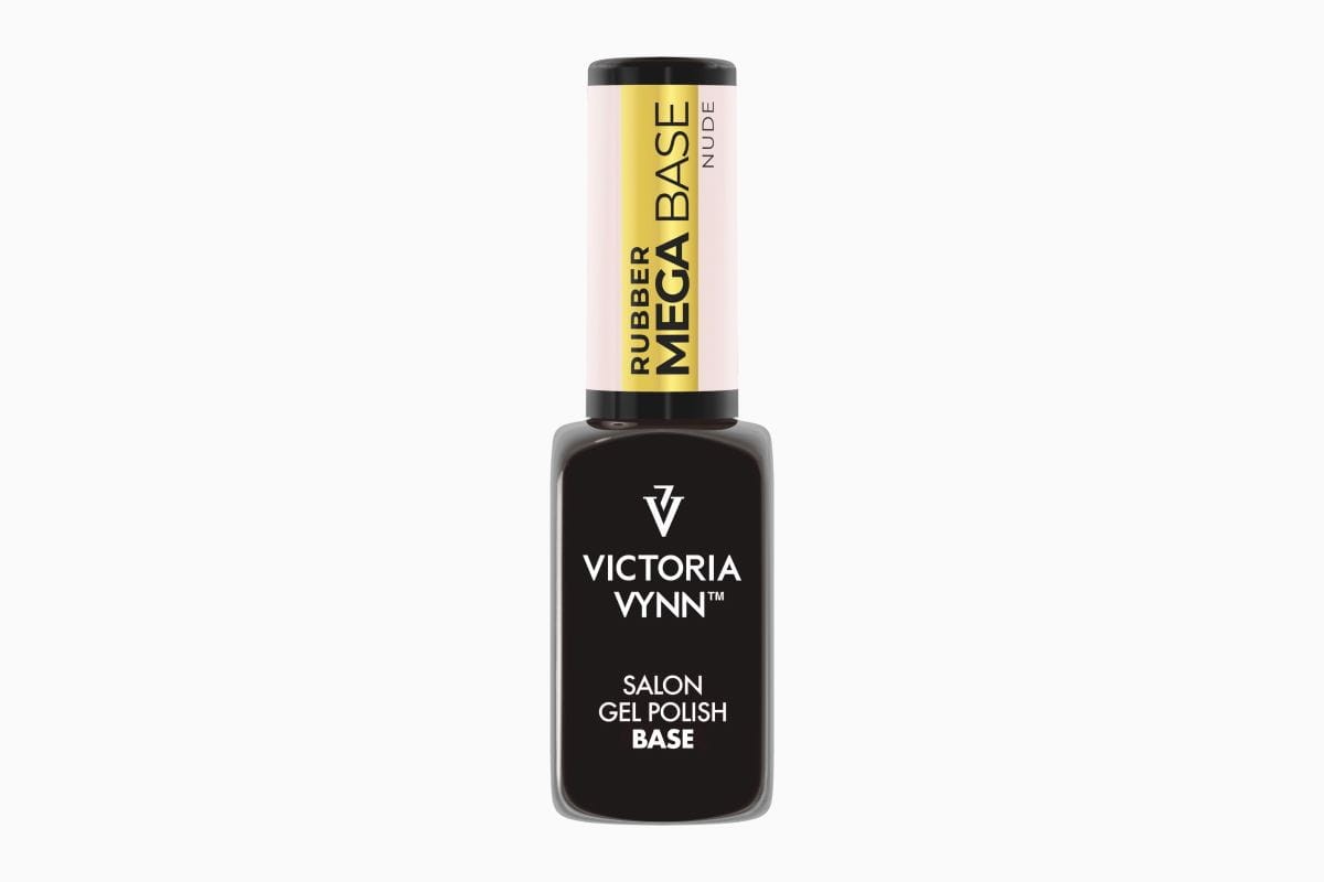 Mega Base Nude 8 ml - buteleczka bazy budującej Victoria Vynn Gel Polish z białym tłem
