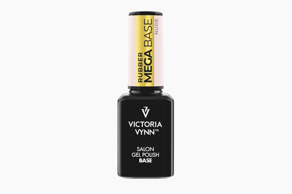 Mega Base Nude 15 ml - buteleczka bazy budującej Victoria Vynn Gel Polish z białym tłem