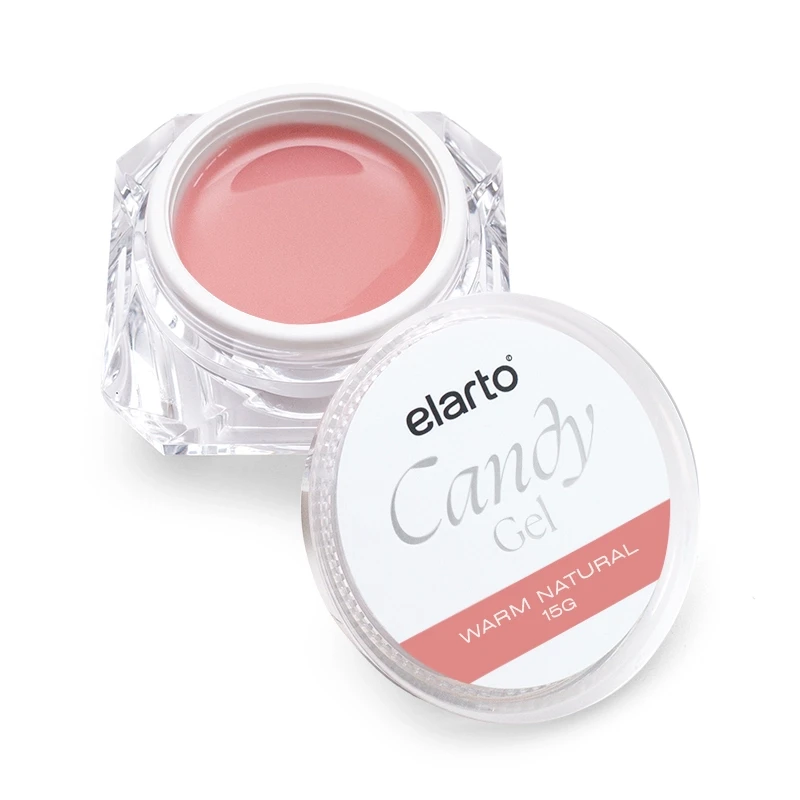 Elarto Candy Warm Natural żel budujący ciepły beżowo-różowy kamuflaż 15g