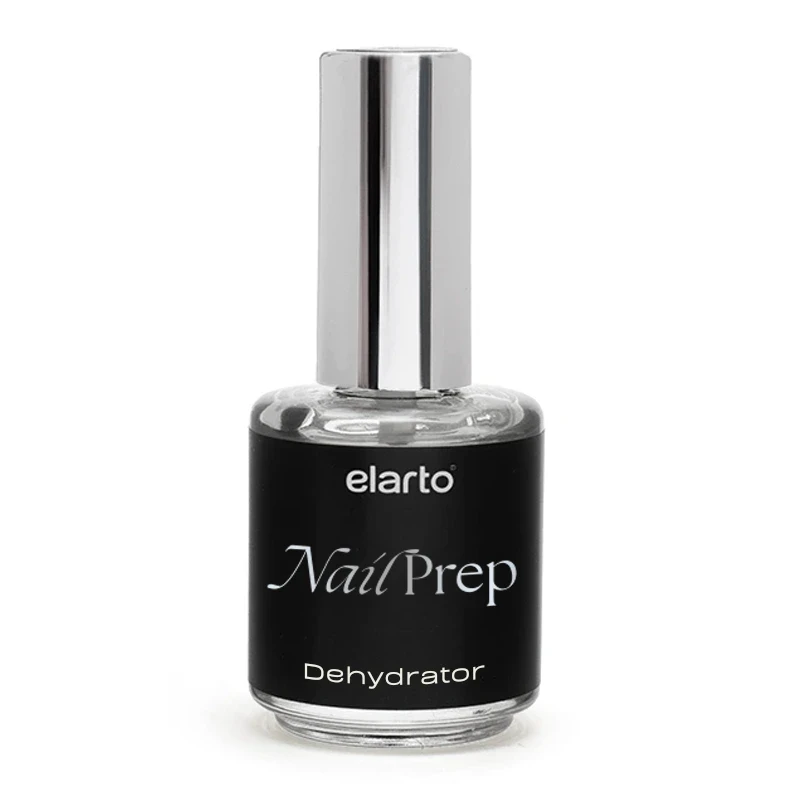 Elarto Nail Prep Dehydrator 15 ml - buteleczka odtłuszczacza z pędzelkiem do przygotowania naturalnej płytki