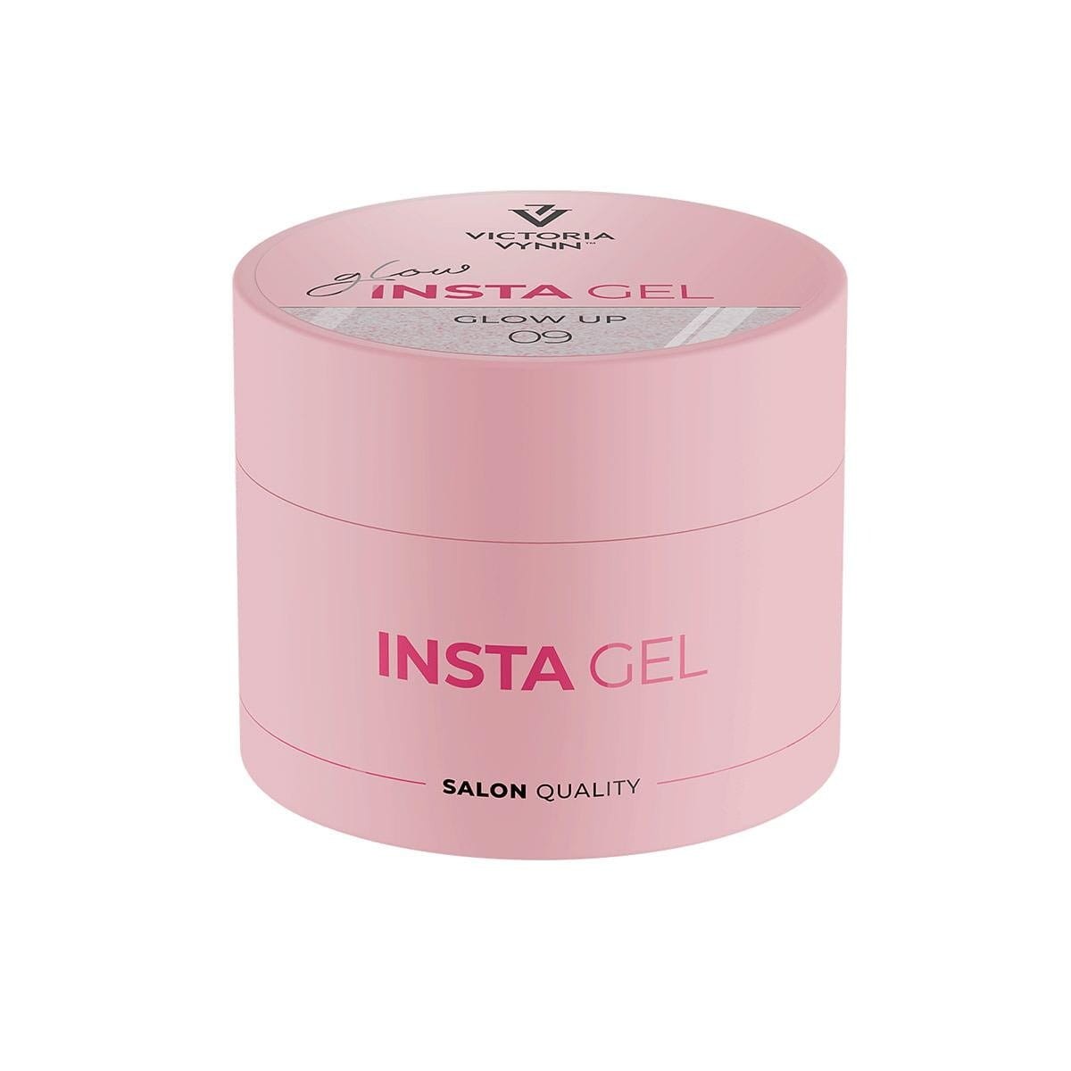 Victoria Vynn INSTA GEL 09 Glow Up 40 ml - chłodny róż z drobinkami żel budujący, różowy słoiczek