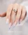 Makear French Manicure Gel Sky Blue FG07 5 ml, błękitny french na dłoni z pierścionkiem