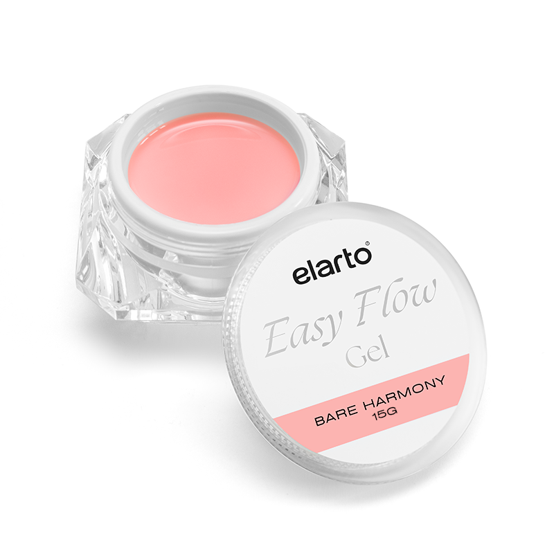 Elarto Easy Flow Gel Bare Harmony żel budujący cover jasny mleczny róż nude 15g