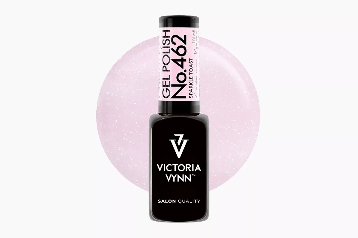 Victoria Vynn GEL POLISH 462 Sparkle Toast 8 ml - jasnoróżowy lakier hybrydowy z szampańską drobinką