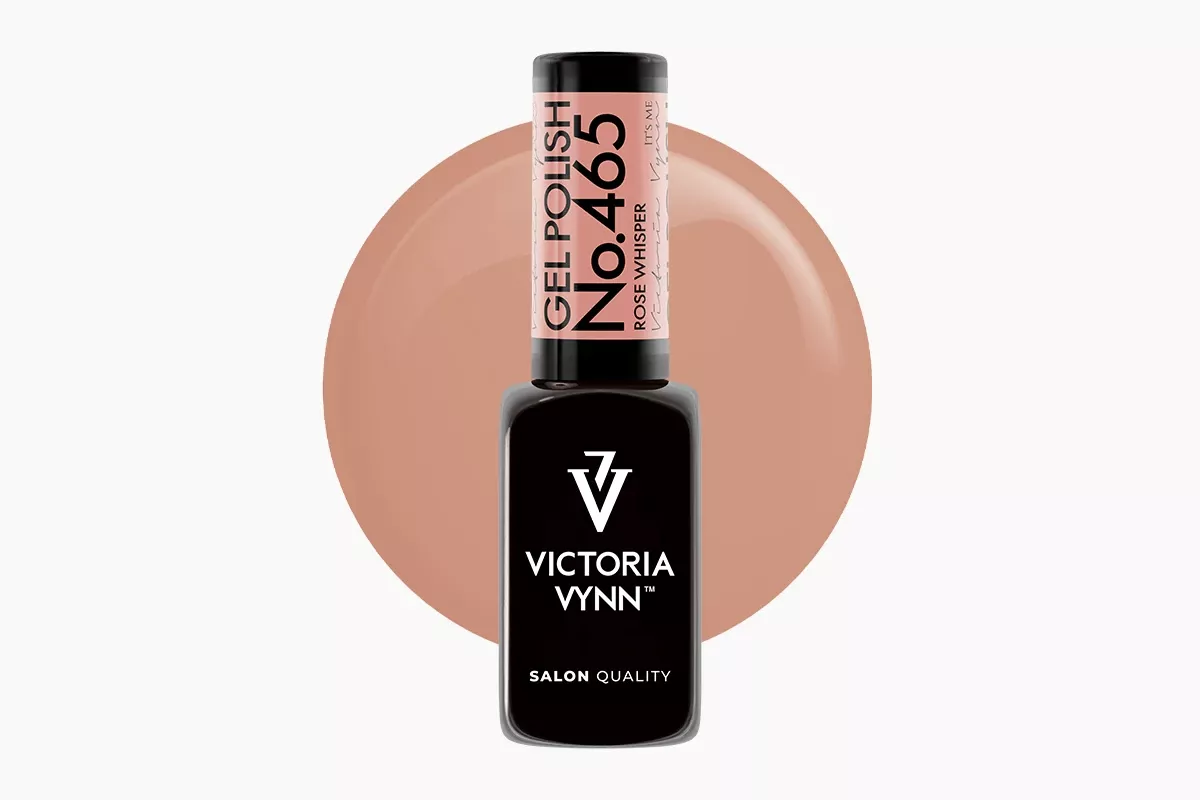 Lakier hybrydowy Victoria Vynn 465 Rose Whisper 8 ml - butelka kremowego beżowo-różanego odcienia