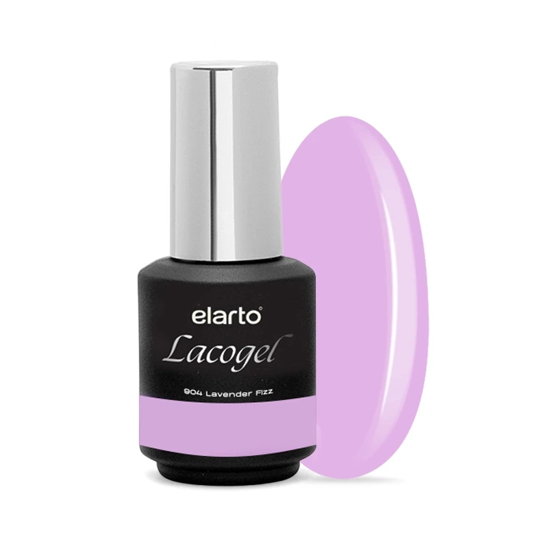Elarto Lacogel Lavender Fizz nr 904 7ml - lawendowy neopastel, kremowy lakier hybrydowy w butelce