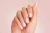 Mega Base Cover Cream 8 ml - stylizacja paznokci, różowy nude na dłoni