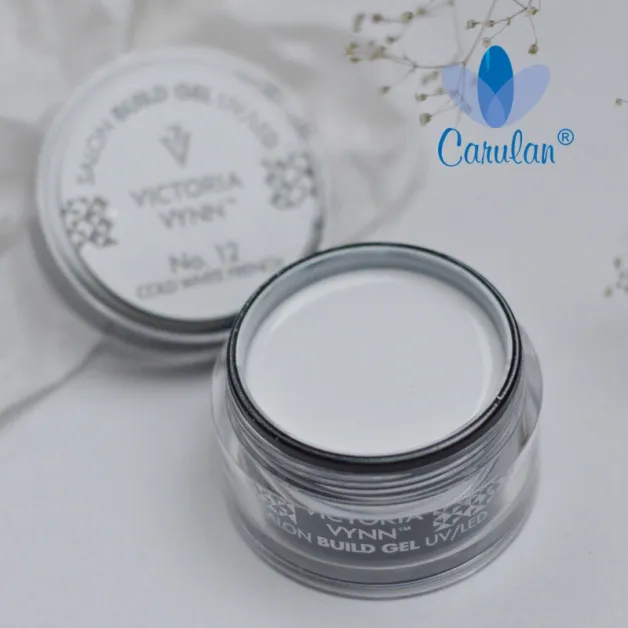 Żel budujący Victoria Vynn Build Gel Cold White French No. 12 15ml - śnieżnobiały żel do frencha, słoiczek