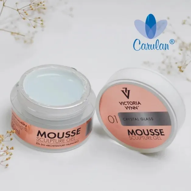 Victoria Vynn Mousse Sculpture Gel Crystal Glass No. 01 50 ml - bezbarwny żel budujący z tiksotropią do architektury paznokci