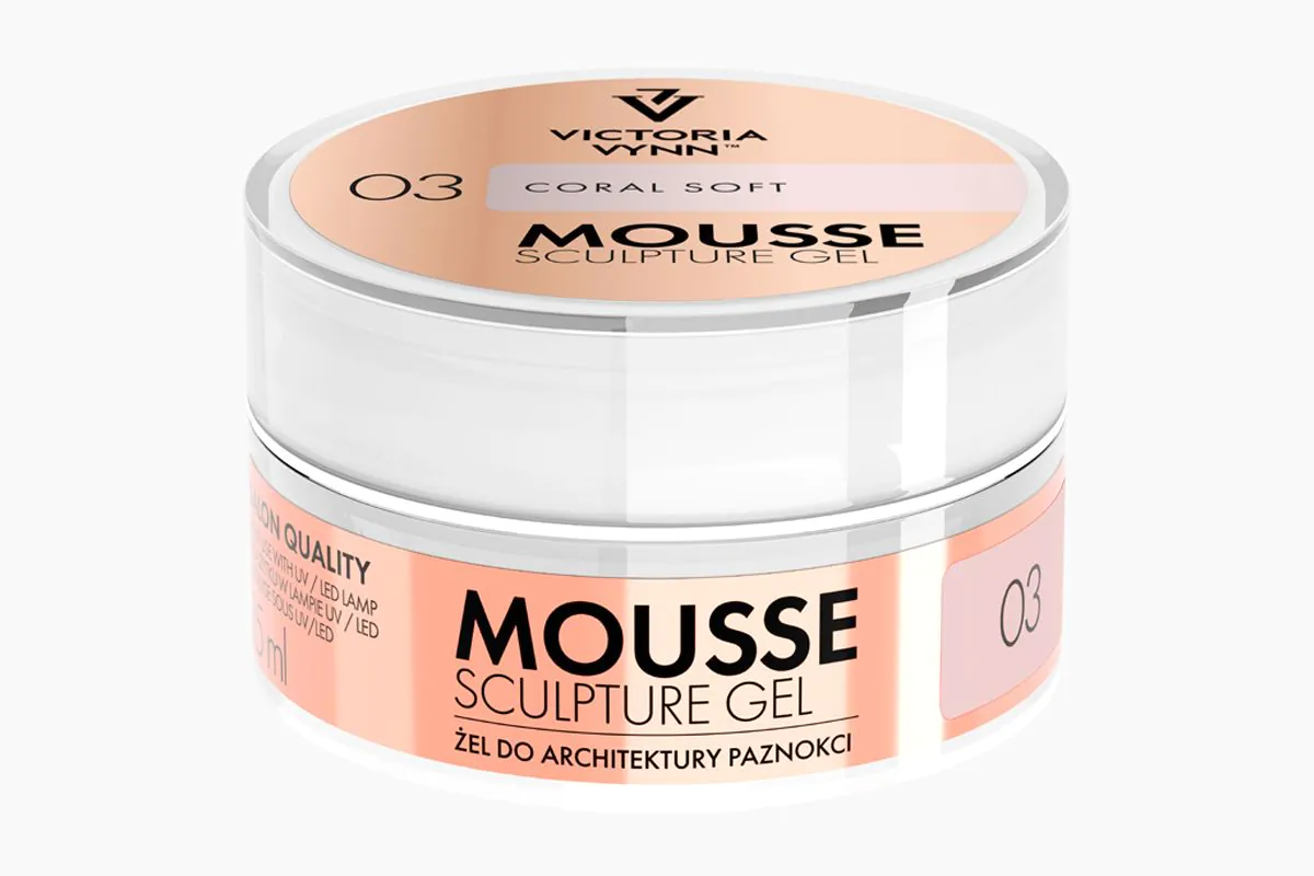 Victoria Vynn Mousse Sculpture Gel 03 Coral Soft 15 ml — żel do architektury paznokci, słoiczek