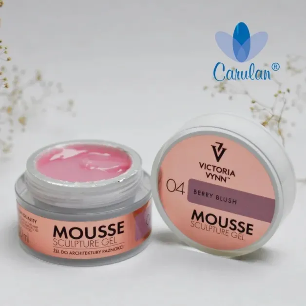 Victoria Vynn Mousse Sculpture Gel Berry Blush No. 04 50 ml - żel do architektury paznokci, otwarty i zamknięty słoiczek