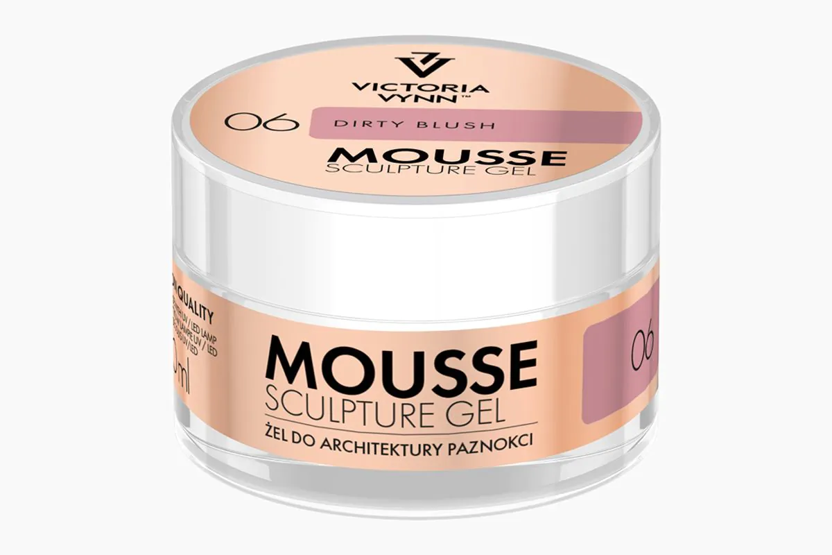 Victoria Vynn Mousse Sculpture Gel Dirty Blush No. 06 15 ml - swatch brudnego różu, próbka koloru żelu budującego