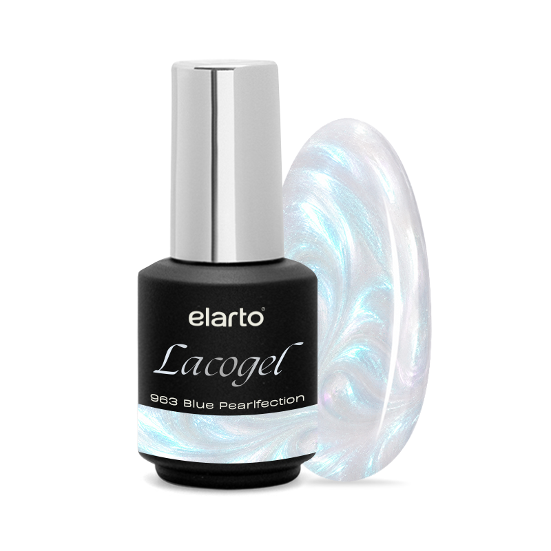 Elarto Lacogel Blue Pearlfection nr 963 7ml - opalizujacy lakier hybrydowy, chłodna, błękitna opalizacja
