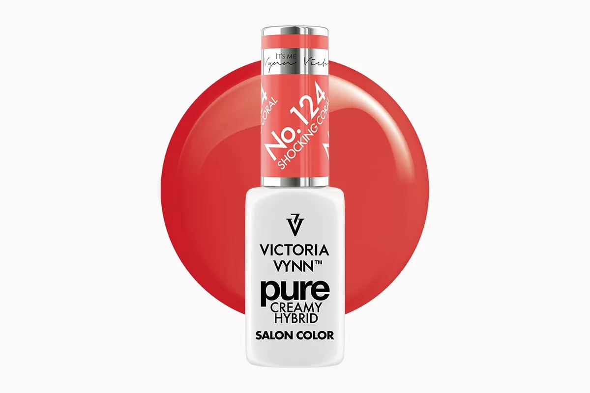 Lakier hybrydowy Victoria Vynn Pure Creamy Hybrid 124 Shocking Coral