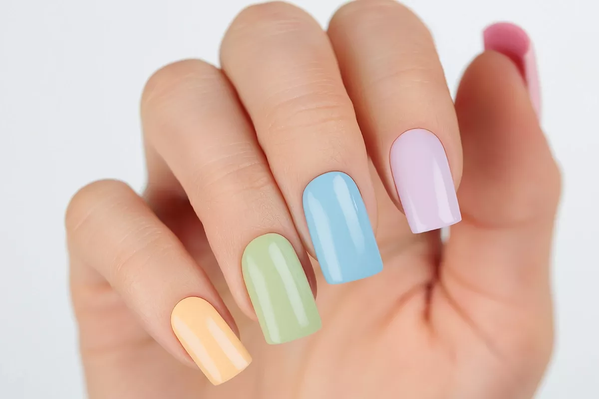 Swatch koloru lakieru hybrydowego Victoria Vynn Pure 273 NEW Butter na paznokciach