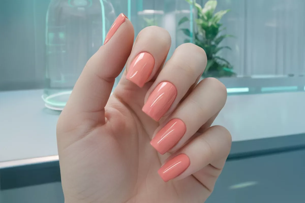 Lakier hybrydowy Victoria Vynn Pure Creamy Hybrid nr 271 Next Pink - swatch na paznokciach