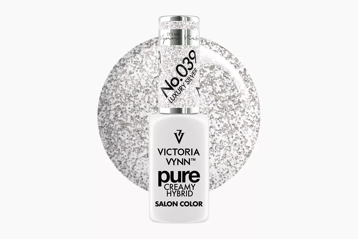 Lakier hybrydowy Victoria Vynn Pure Creamy Hybrid 039 Luxury Silver 8 ml