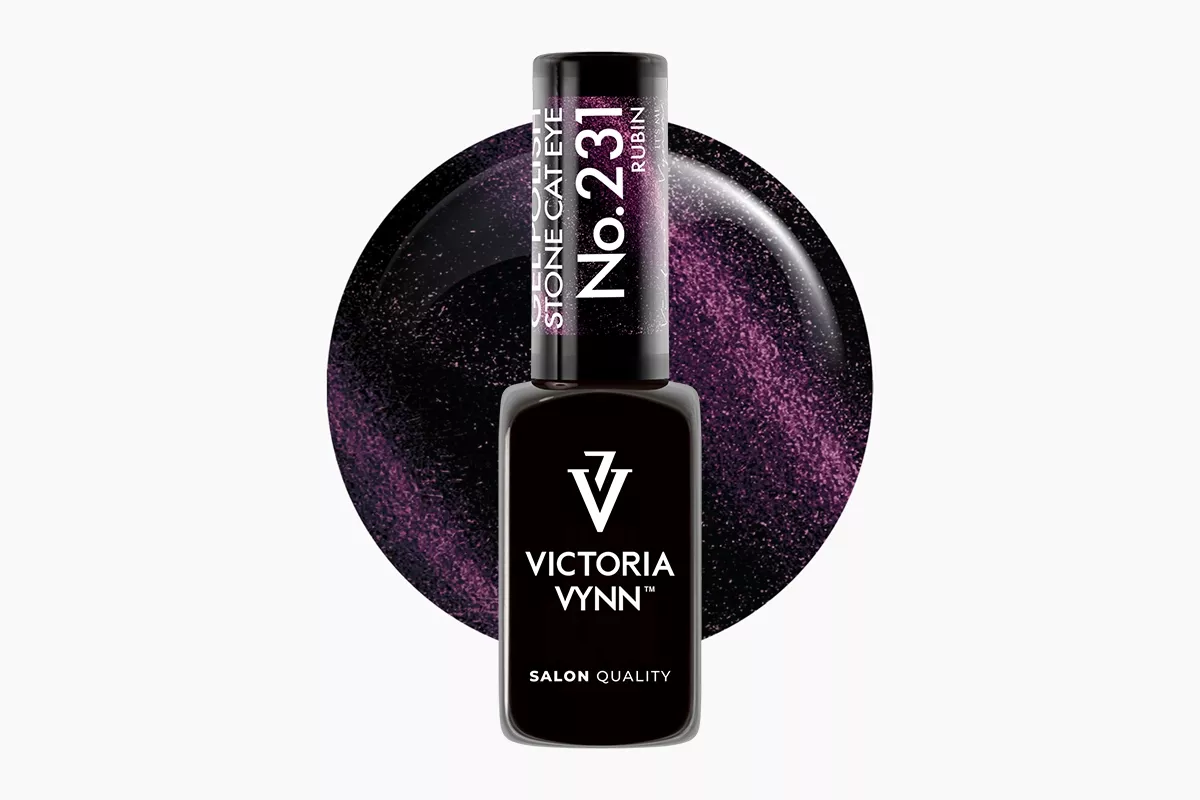 Victoria Vynn Gel Polish Cat Eye 231 Rubin Stone 8 ml - butelka, głęboki fiolet