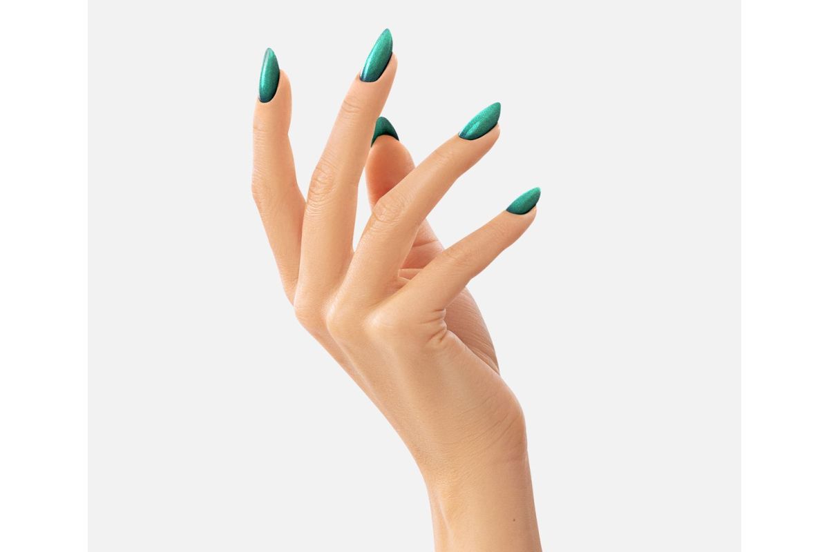 Lakier hybrydowy Victoria Vynn Gel Polish Cat Eye No. 247 Jadeit 8 ml - szmaragdowa zieleń butelkowa, efekt kociego oka na paznokciach