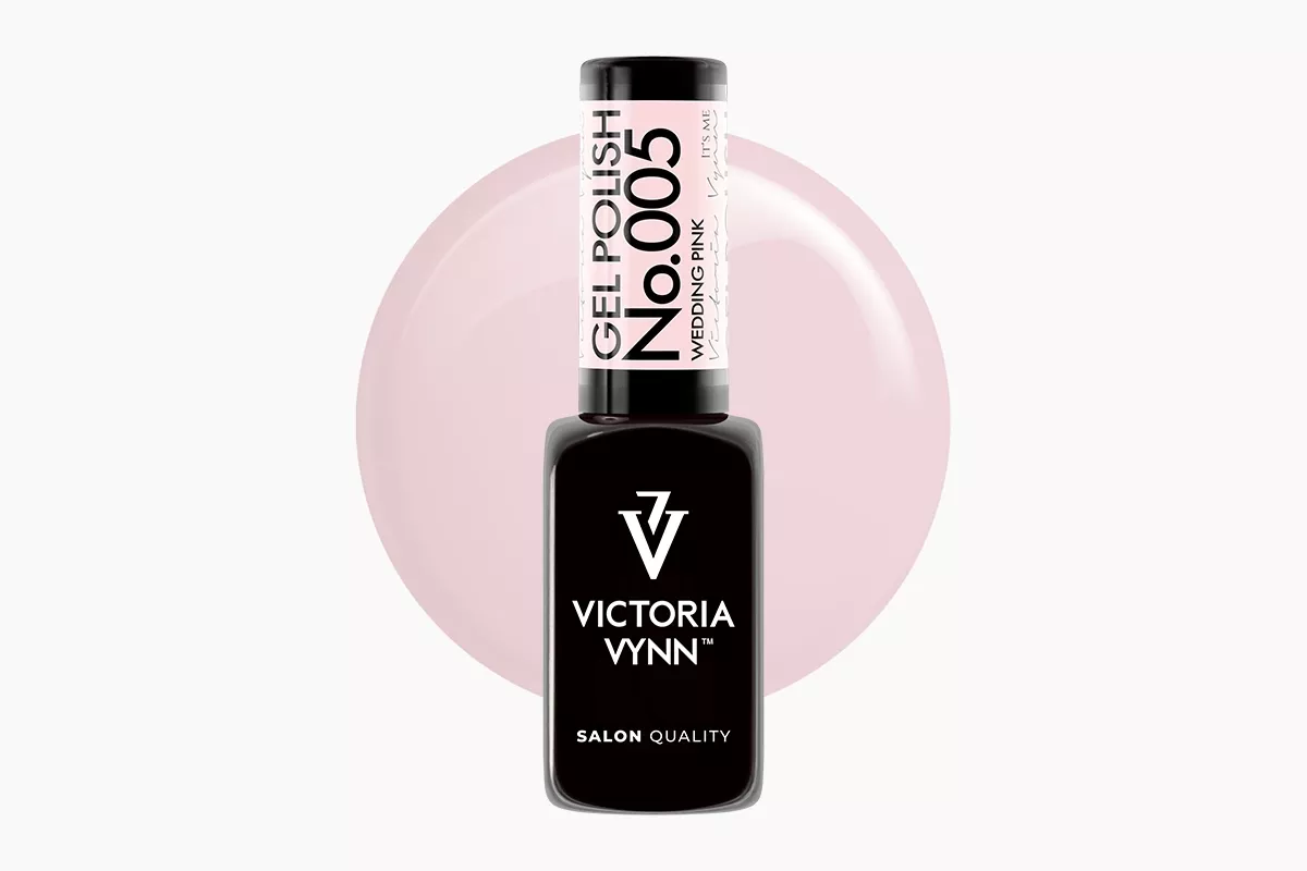 Lakier hybrydowy Victoria Vynn Gel Polish 005 Wedding Pink - delikatny jasny róż, krem pełnokryjący, 8 ml