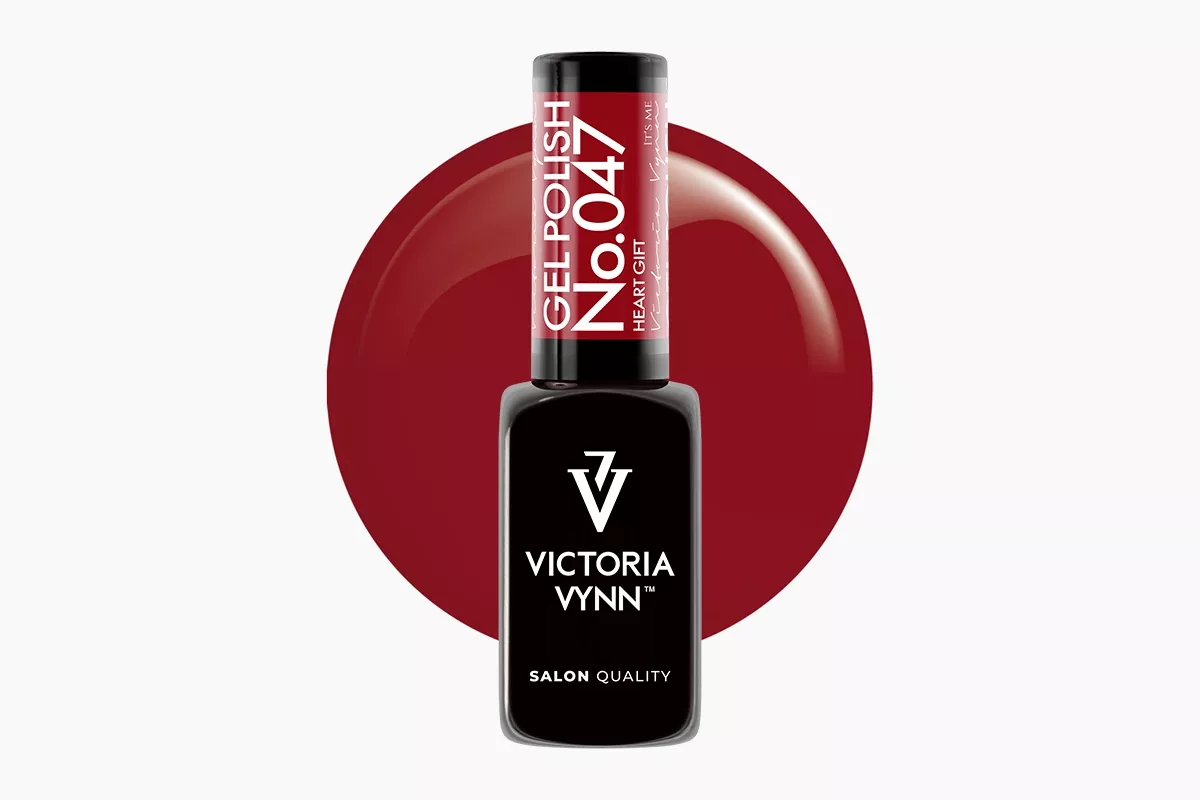 Victoria Vynn GEL POLISH 047 Heart Gift 8 ml - intensywna, głęboka czerwień na paznokciach