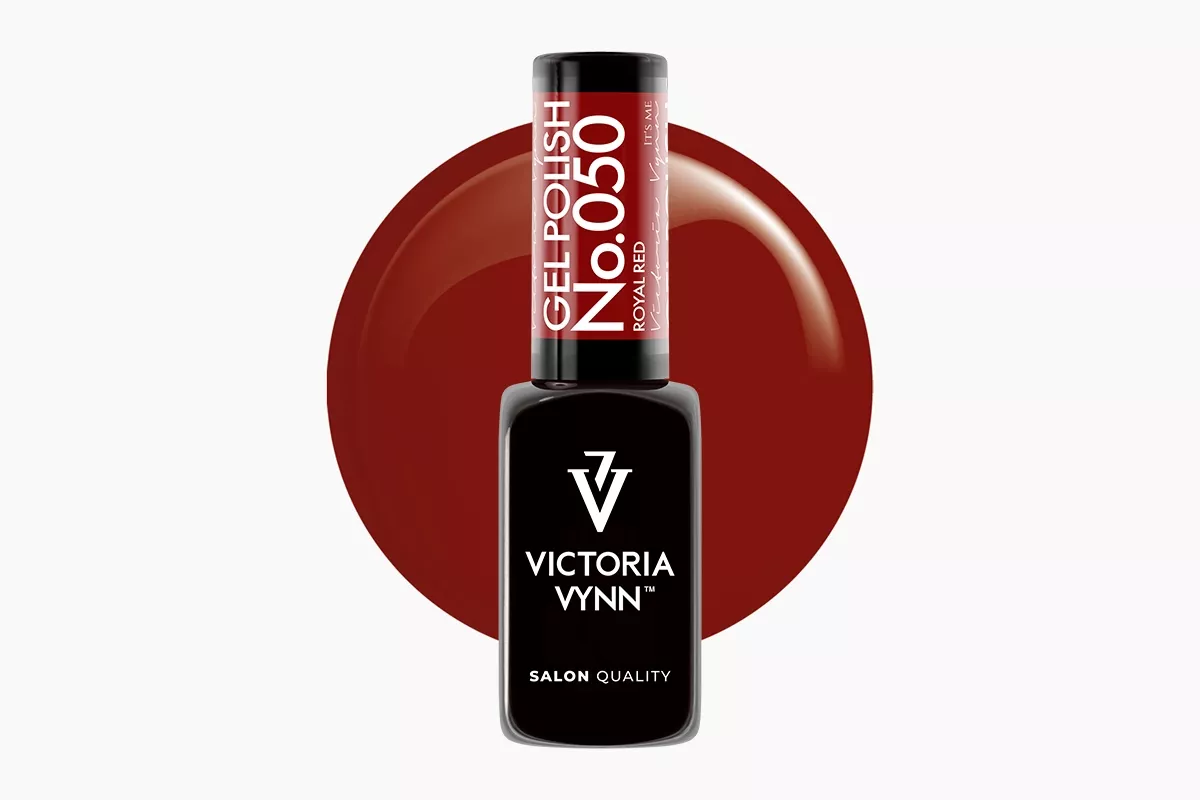 Lakier hybrydowy Victoria Vynn 050 Royal Red 8 ml - butelka kremowej, dumnej czerwieni