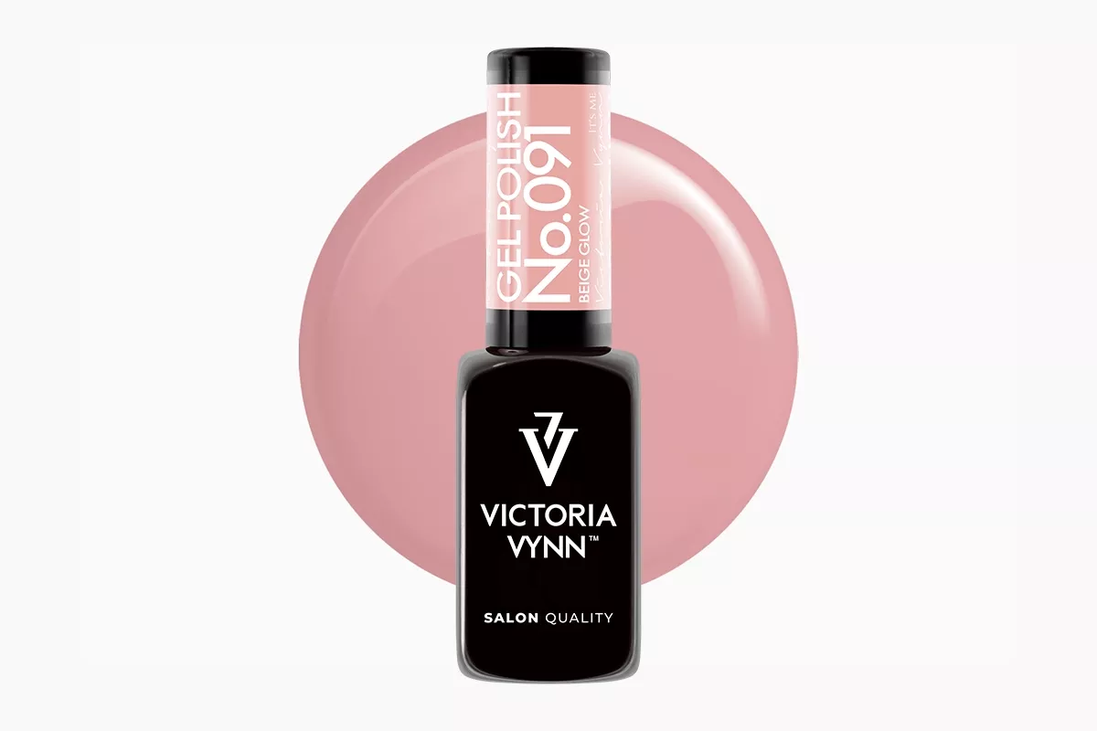 Lakier hybrydowy Victoria Vynn 091 Beige Glow 8 ml - butelka spokojnego nude beżu