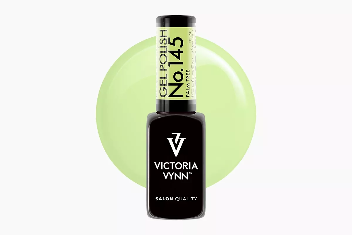 Lakier hybrydowy Victoria Vynn 145 Palm Tree 8 ml - butelka jasnej limonkowej zieleni