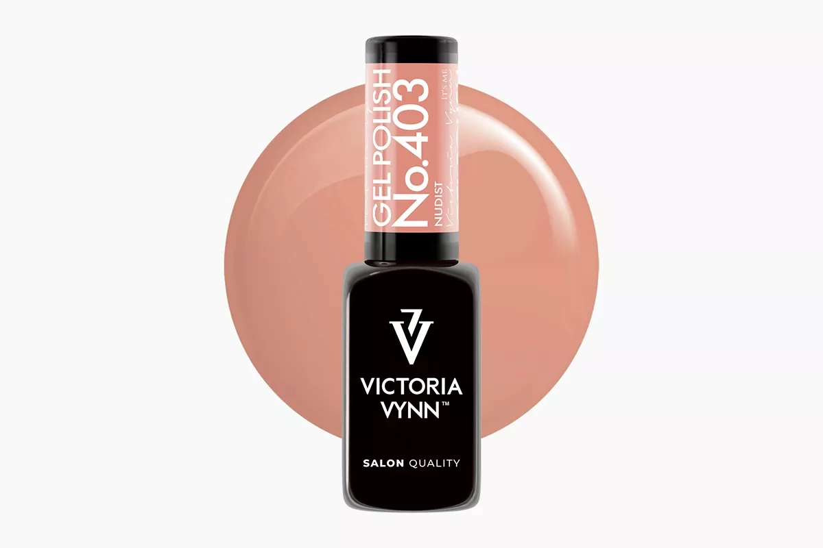 Lakier hybrydowy Victoria Vynn 403 Nudist 8 ml - butelka czystego nagiego beżu
