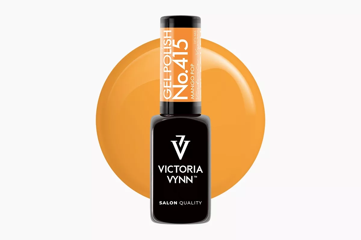 Lakier hybrydowy Victoria Vynn Gel Polish 415 Mango Pop 8 ml - butelka ciepłego mango-pomarańczu