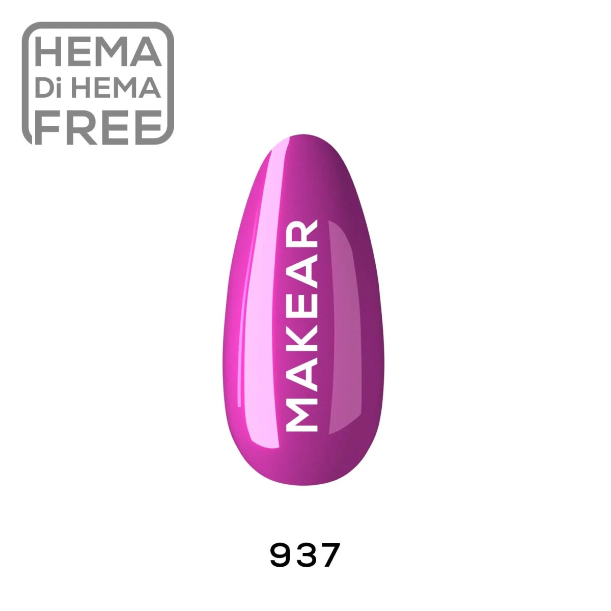 Makear lakier hybrydowy 937 - nasycony rozowy fuksja / zdjecie 1, 8 ml