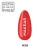 Makear lakier hybrydowy N36 koralowo-czerwony neon z łososiem - swatch koloru, neon 8 ml HEMA FREE