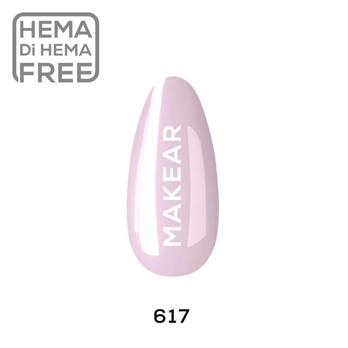 Makear lakier hybrydowy 617 Flower Girl półtransparentny lila-róż - zdjęcie 1, 8 ml
