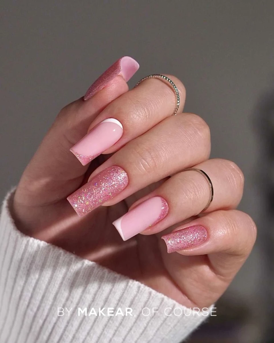 Makear lakier hybrydowy 599 Lollipop chłodny róż z holograficznym shimmerem - zdjęcie 3, 8 ml