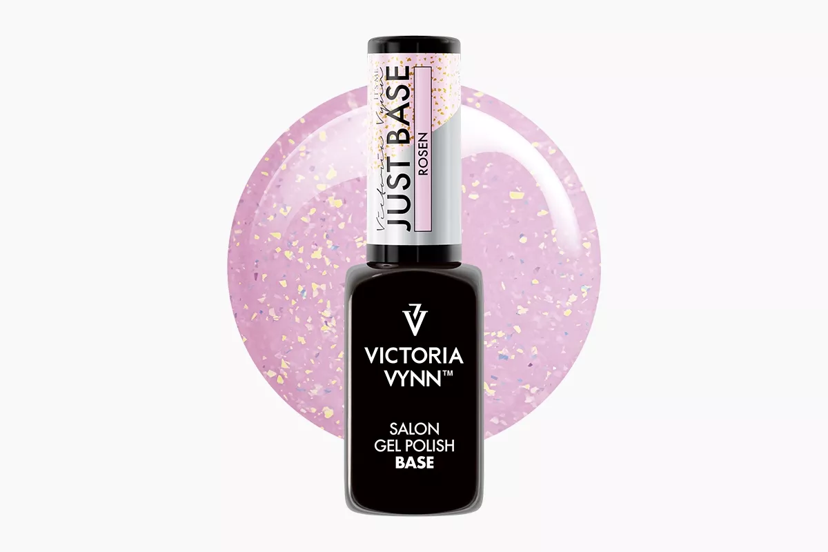 Victoria Vynn Just Base Rosen - baza hybrydowa półtransparentna z foliowym shimmerem, 8 ml