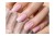 Just Base Rosen - swatch na paznokciach, subtelny róż z połyskiem ciepłej złotej folii, baza Victoria Vynn 8 ml
