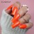 Stylizacja paznokci Claresa Funky Disco 2 Orange Pop - neonowy pomaranczowy brokat