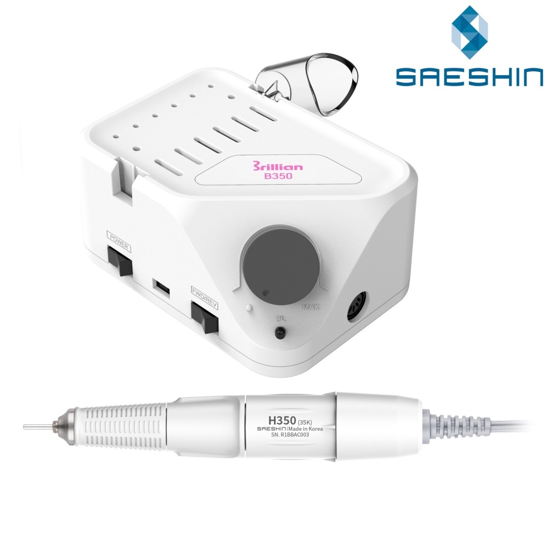 Frezarka Saeshin Brillian B350/H350 WHITE - baza sterownicza, biała rączka H350 i pedał nożny