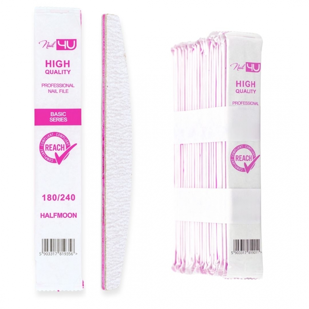 Pilniki Nail4U lodka 180/240 - pojedyncza sztuka oraz paczka zbiorcza 25 szt