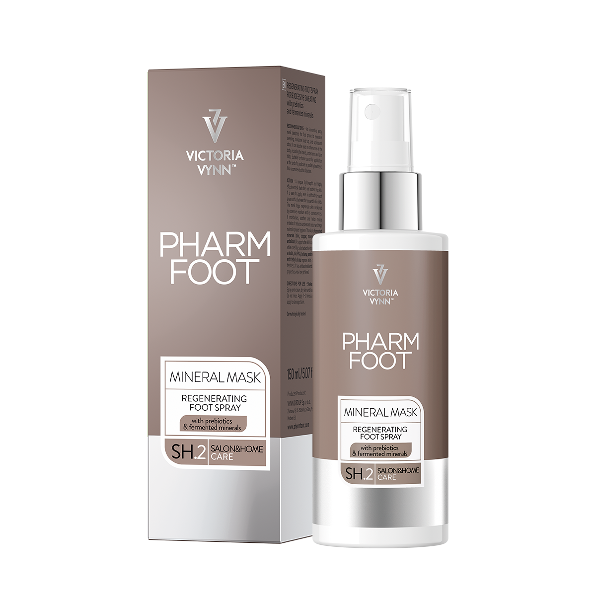 Pharm Foot Mineral Mask 150 ml - opakowanie i flakon regenerującej maski w sprayu do stóp z nadpotliwością