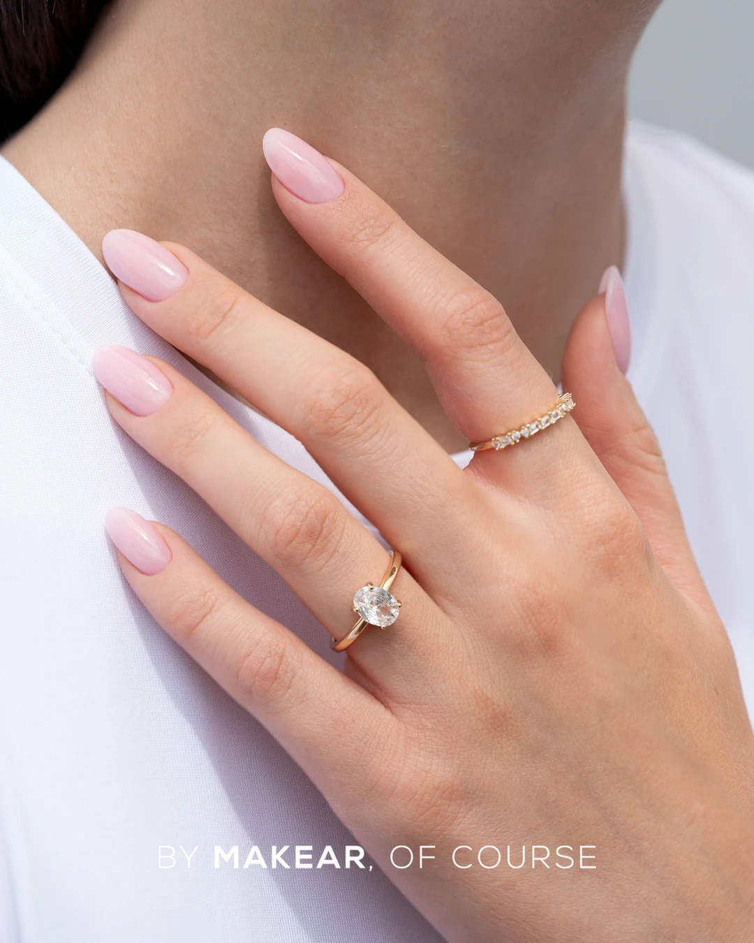 Paznokcie w mlecznym rozu Makear 603 Milky French - delikatna stylizacja clean mani